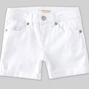 NWT Copper Key Big Girls Roll Cuff Shorts White